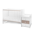 Letto MAXI PLUS NEW white+amber /Letto per bambini+mobiletto multifunzionale/